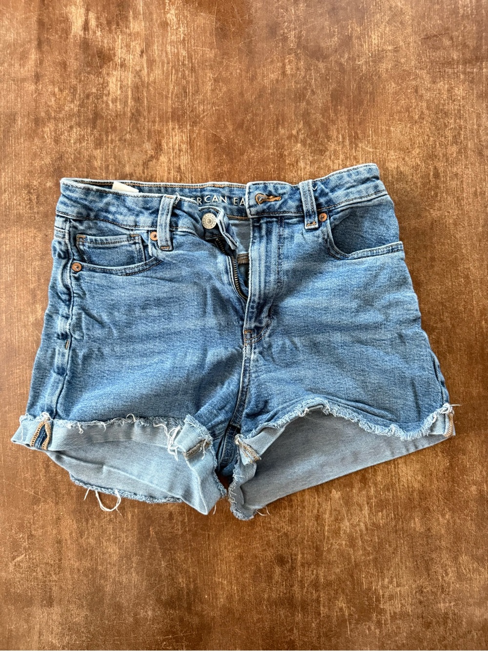 American Eagle Outfitters Light Wash Denim Cutoff Shorts
